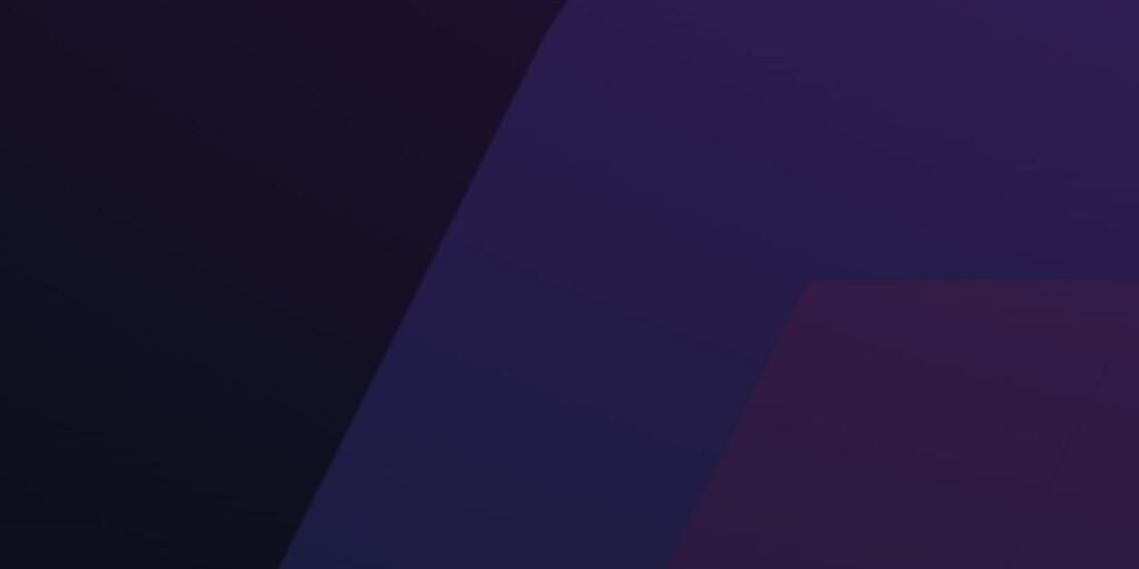 Abstract image featuring overlapping translucent geometric shapes in dark purple and blue tones, creating a minimalist and modern visual effect with smooth gradients and soft edges.