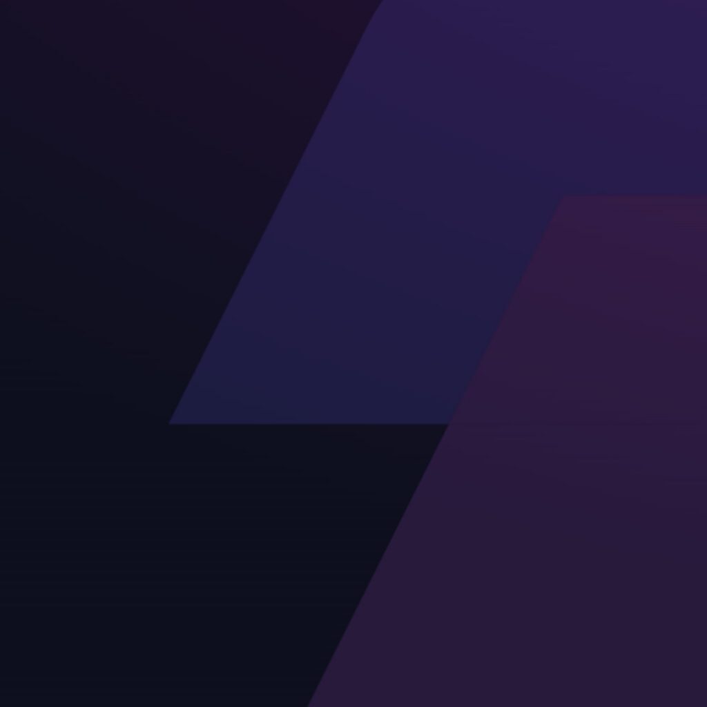 Abstract background with overlapping dark purple and blue geometric shapes, creating a modern, minimalist design with sharp angles and gradient shading.